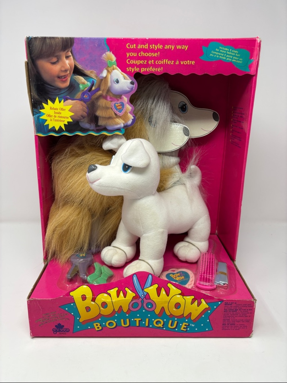 Bow Wow Boutique | Plush Puppy Playset - White with Blonde Hair 1991